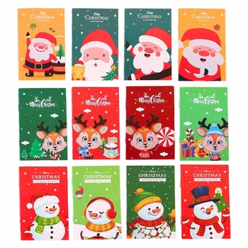 DXAB 10 шт. Мультяшные Рождественские блокноты с подкладкой Маленькие блокноты для рождественской вечеринки