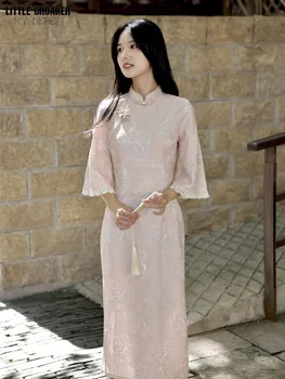 Новое и улучшенное повседневное платье для женщин 2023, элегантное платье для молодой девушки в древнекитайском стиле Ципао Чонсам, мисс