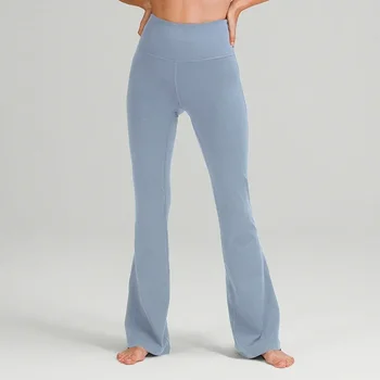 Женские брюки-клеш для тренировок Lulu, женские брюки для йоги, Суперэластичные леггинсы-клеш с высокой талией, спортивная одежда для бега в тренажерном зале