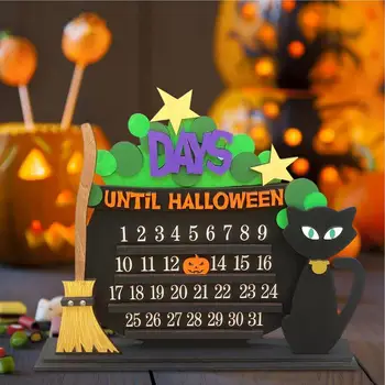 Адвент-календарь на Хэллоуин, Деревянный Адвент-календарь, украшение в виде дыни, летучая мышь, Календарь обратного отсчета на Хэллоуин, Рождественский декор для домашней вечеринки