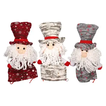 Рождественский упаковочный пакет Снеговик Кукла Санта Подарочный пакет с угощениями Goody Candy на шнурке для настольных новогодних принадлежностей для домашних вечеринок