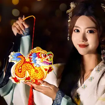 Украшение фонаря на китайский Новый год, Весенний фестиваль, портативный светящийся фонарь, фестивальные гобелены, украшения, Ручная лампа для дома