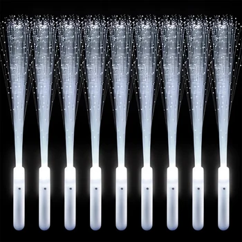 1 шт. волоконно-оптические палочки 26/37 см, светодиодная подсветка, волоконно-оптическая палочка, белые светящиеся палочки, свадебный душ для вечеринки по случаю Дня рождения.