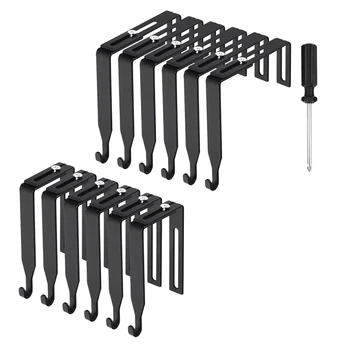 Вешалки для шкафов Универсальный набор вешалок для перегородок Металлические Черные Крючки для шкафов Дверные Зеркальные вешалки Для шкафов Настенные крючки
