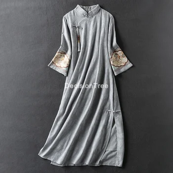 2023 ретро сексуальное кружевное платье чонсам женское платье в китайском стиле для вечеринки ципао чонсам qipao элегантное вечернее платье Современное платье Чонсам