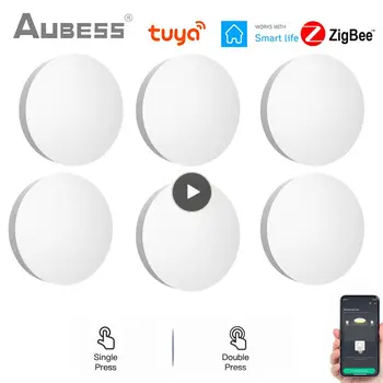 Кнопочный переключатель сцены Tuya ZigBee С возможностью подключения к нескольким сценам Интеллектуальный переключатель с батарейным питанием Автоматизация работы с устройствами Smart Life Zigbee