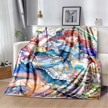 Мультяшное одеяло Genshin Gamer, Мягкое плюшевое Фланелевое одеяло, покрывало для гостиной, спальни, игровой комнаты, кровати, дивана, одеяла для пикника, подарок для детей