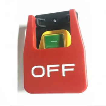 Красная крышка, кнопочный выключатель аварийной остановки, защита от отключения питания / пониженного напряжения, Электромагнитный пусковой выключатель