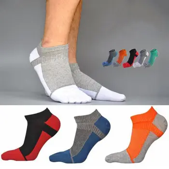 Компрессионные носки из чистого хлопка с антифрикционным покрытием Спортивные носки с пятью пальцами Мужские носки до щиколоток Носки без показа