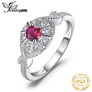 Кольцо с рубином из стерлингового серебра 925 пробы, созданное JewelryPalace Infinity, для женщин, модные украшения с драгоценными камнями, свадебный подарок