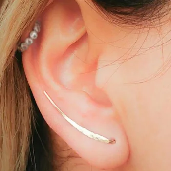 2шт U-образные серьги-заколки из нержавеющей стали, изогнутые серьги для пирсинга ушей, манжеты для ушей