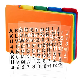 50 ШТ. Набор направляющих для карточек с алфавитом, разделители для карточек с алфавитом, набор самоклеящихся наклеек с номерами (разные цвета, 3x5 дюймов)
