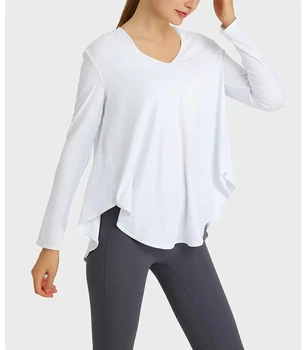 Альтернативы бренда Lulu Снова в действии, футболка с длинными рукавами для бега, рубашка для йоги, Набор для йоги