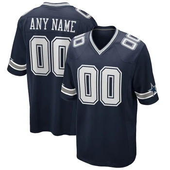 Индивидуальная футболка America Football Jersey Dallas City с названием № 88 CeeDee Lamb 11 Micah Parsons, Сшитая по Индивидуальному заказу, Американский Размер S-3X