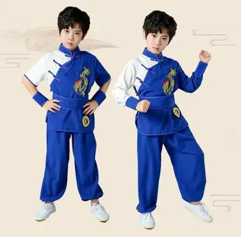 Одежда для мальчиков по боевым искусствам, костюм в китайском стиле, тренировочный костюм