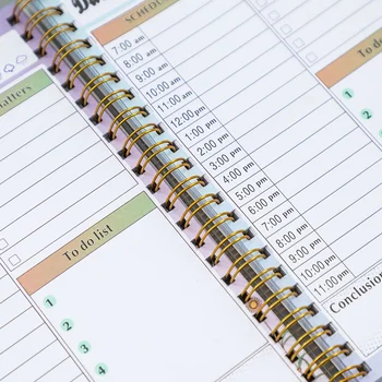 планировщик на 72 листа, календарь ежедневного планирования, блокнот для тайм-менеджмента формата А5 7,6 *5,12 дюйма/19.3*13* 1 см