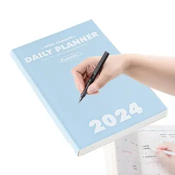 Записная книжка на 2024 год С расписанием на весь год, ежедневник и временная шкала Libertas, еженедельный план, эффективность школьного офиса