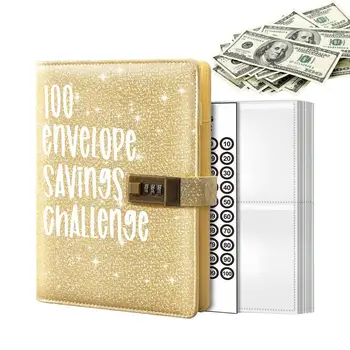 Бюджетные листы Конверты A6 Challenge Binder Savings Challenge Book Бюджетный Биндер Органайзер для денег Простой и интересный способ сэкономить 5 050 долларов